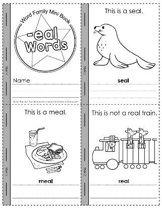 Printable Word Family Activities -eal