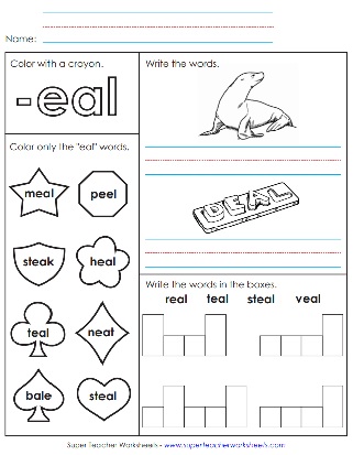 Word Family -eal