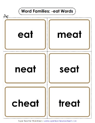 Word Families - Rhyming Cards