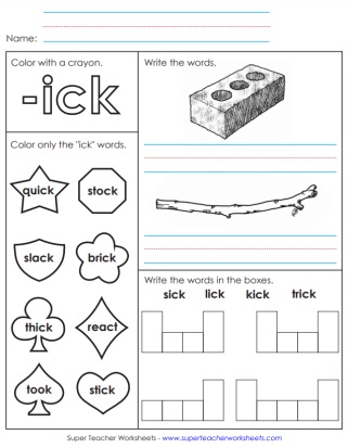 Word Family Phonics Sheets