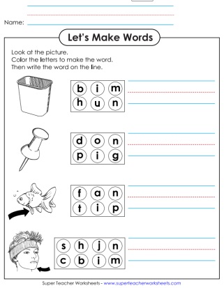 Phonics Word Family Worksheets