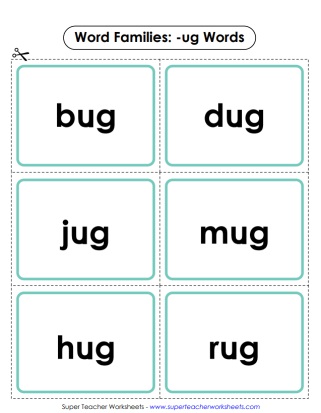 Word Family Phonics Flashcards