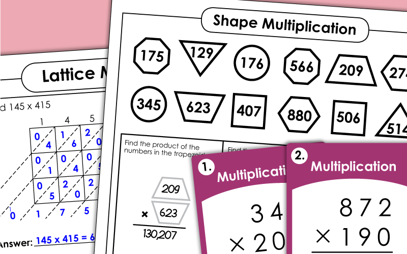 Multiplication by 3-Digit Numbers Worksheets