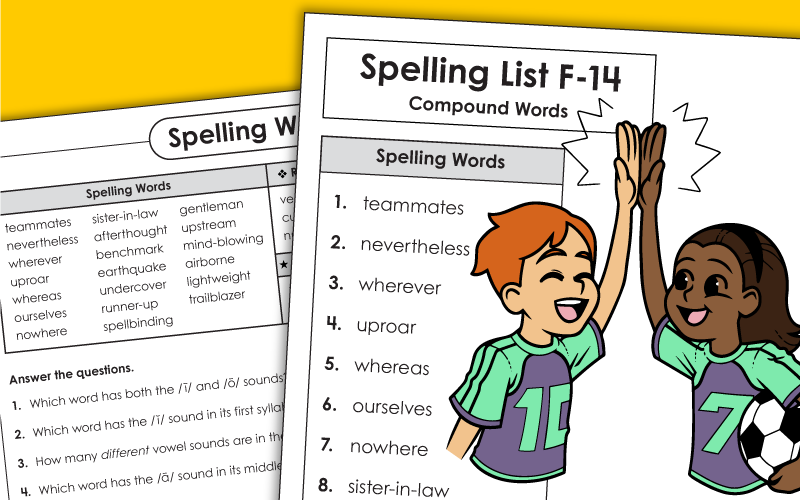 spelling f14 Worksheets