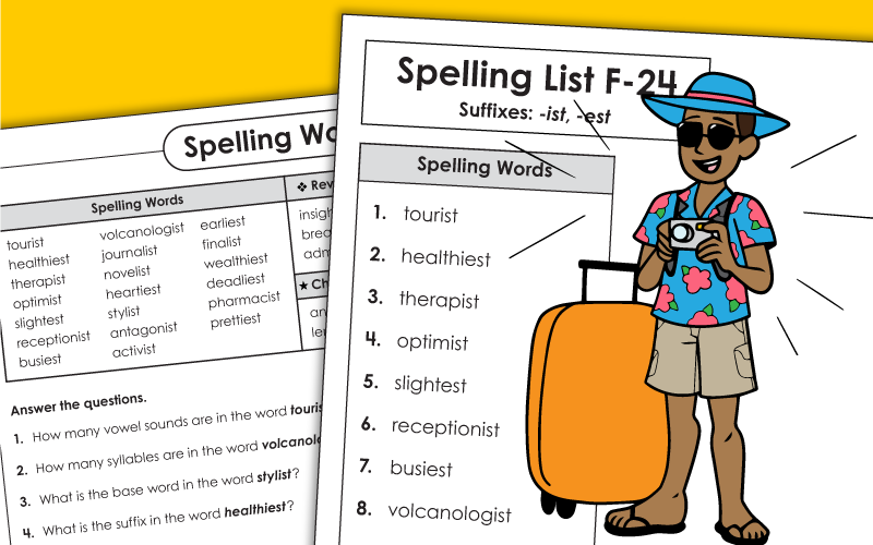 spelling f24 Worksheets