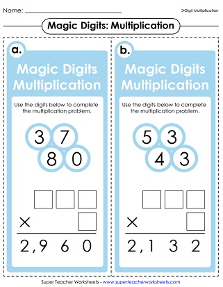 Printable Multiplication Game